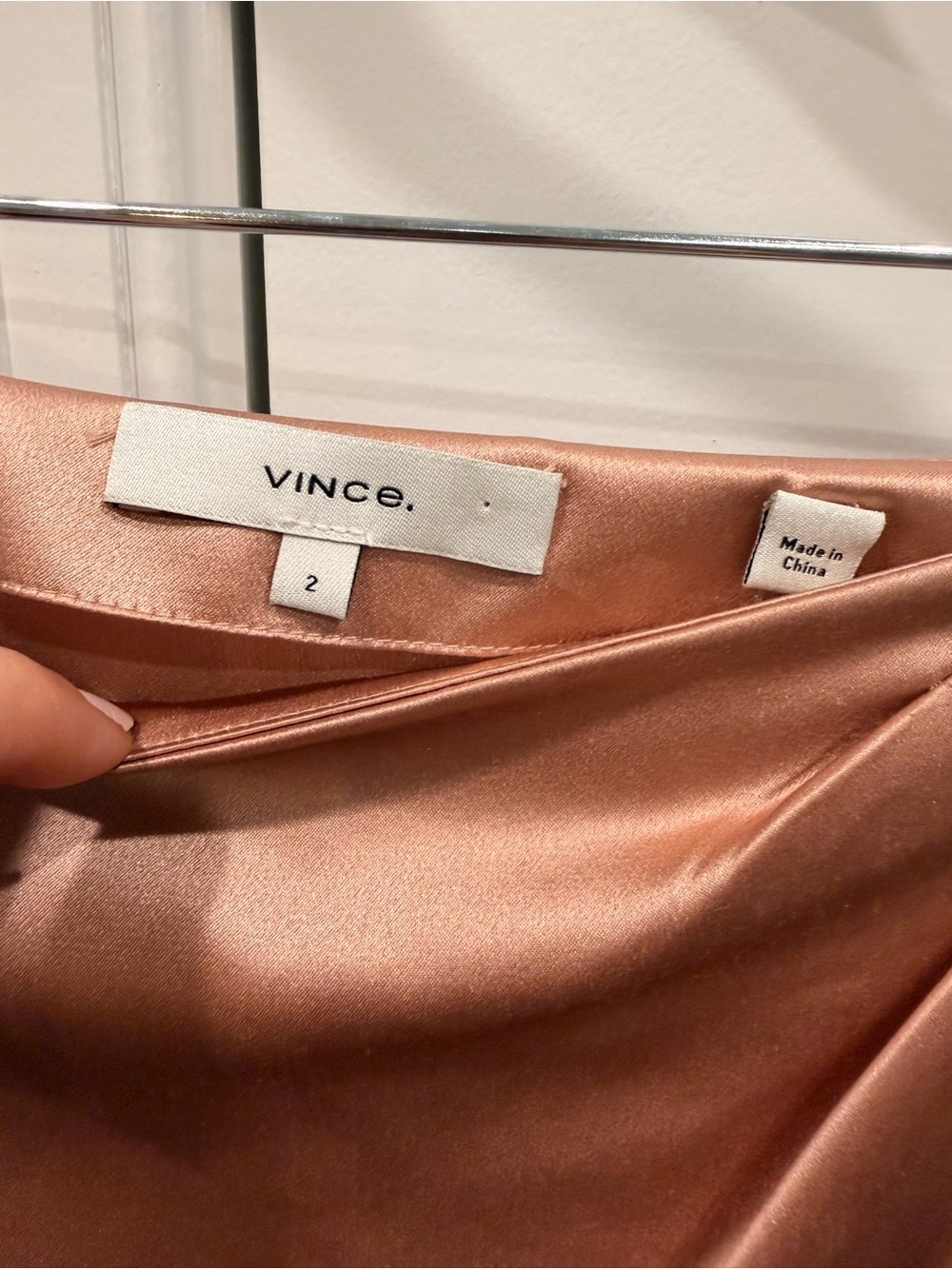 Vince Satin Wrap Midi Skirt in Rosewood - Picture 2 of 4